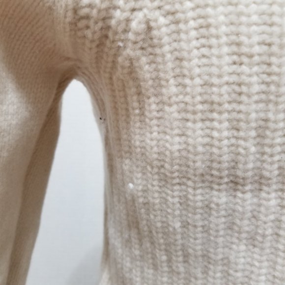 J.Crew sweater Small Lambswool Pointelle pullover knit side split 100% wool - Picture 10 of 16